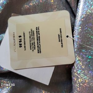 New Silver & holographic colorful Fabletics leggings